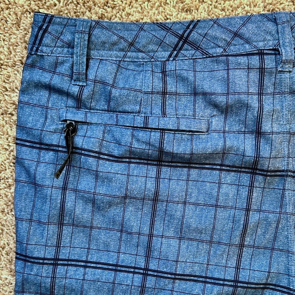 O'Neill Hybrid Board Shorts I Blue‎ Plaid Swim Outdoor Trunks I Size 38 - Picture 7 of 11